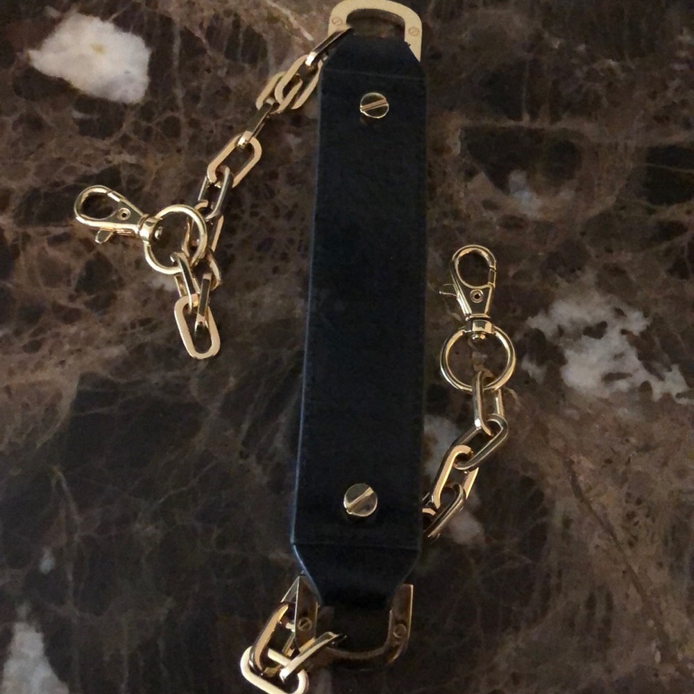 Tory Burch black clutch with chain gold - Picture 8 of 8